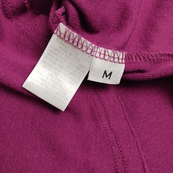 FREE PEOPLE sleeveless top mock turtle neck women's size M magenta - Picture 8 of 9